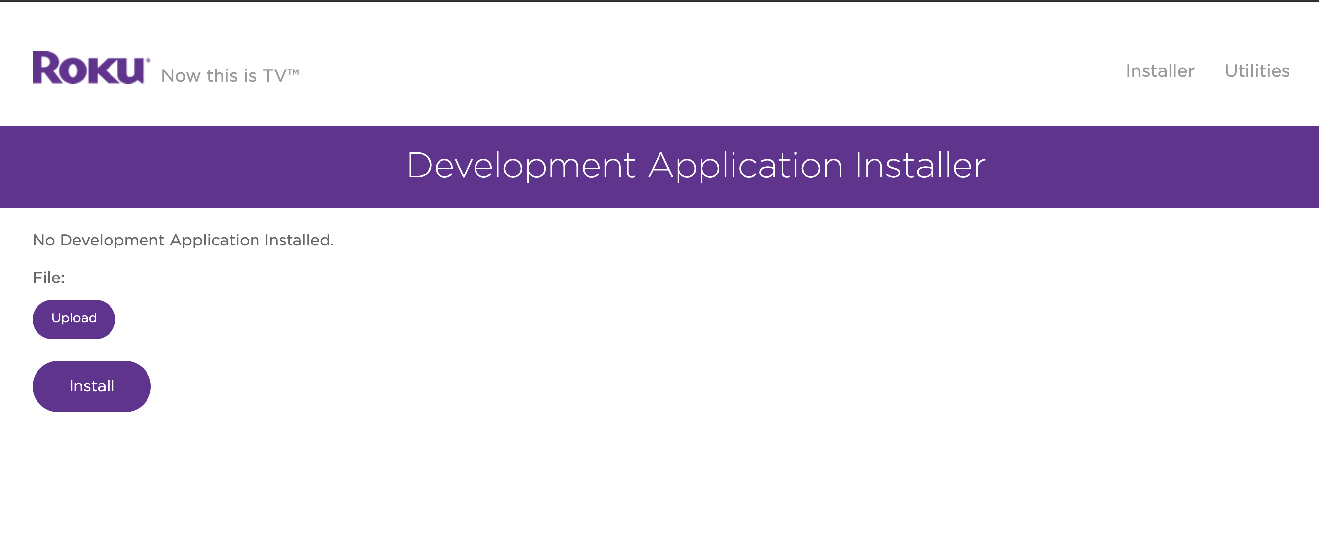 Roku - development application installer